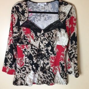 Linea Donatella stretchy top with bustier style